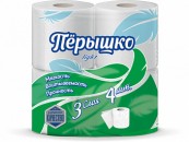 ПЕРЫШКО Туалетная бумага Перышко Light (6697)3сл белый 4рул/К12