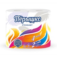ПЕРЫШКО Туалетная бумага Перышко Standart 2сл белый(5710) 4рул/К12