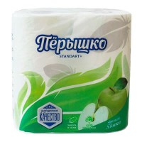ПЕРЫШКО Туалетная бумага Перышко Standart Яблоко(5703) 2сл белый 4 рул/К12.
