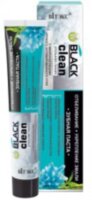 Black Clean Зубная паста отбеливание + укрепление эмали с микрочастицами черного активированного угля и минералами Мертвого моря 85 г
