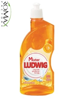 Mister Ludwig Ср-во для мытья посуды orange  500/16 Эффективно удаляет любые загрязнения даже в холодной воде. Густая формула обеспечивает экономичный расход. Легко и полностью смывается водой. Бережно относится к Вашим рукам.
