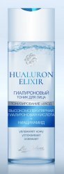Hyaluron Elixir Гиалуроновый тоник для лица, 200 мл Обогащённый активными компонентами тоник обеспечивает необходимый уровень увлажнения, превосходно тонизирует и успокаивает кожу, оставляя ощущение свежести и комфорта. Великолепно подготавливает кожу к дальнейшим этапам ухода.