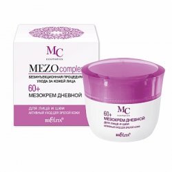 MEZOcomplex 60+ МЕЗО Крем дневной для лица и шеи 60+ Активный уход для зрелой кожи 50 мл Насыщенный дневной мезокрем специально разработан для ухода за зрелой кожей лица в возрасте старше 60 лет.