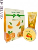 SUPERFOOD Подарочный набор "Апельсин и бергамот" (гельд/душа+крем д/тела)